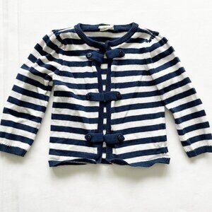 Crazy 8 Navy Blue Striped Cardigan Sweater size 18-24 Months